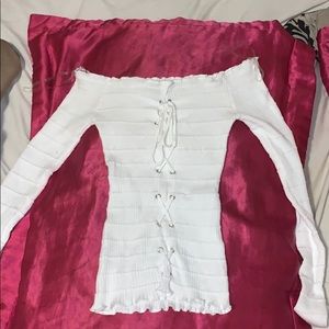 Off the shoulder crop top